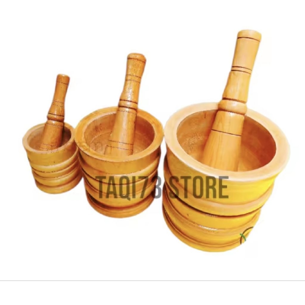 LUMPANG KAYU JUMBO BESAR KECIL LUMPANG KAYU MAHONI LULUMPANG KAYU DANTUMBUKAN NYA 1 Set MENUMBUK Bum