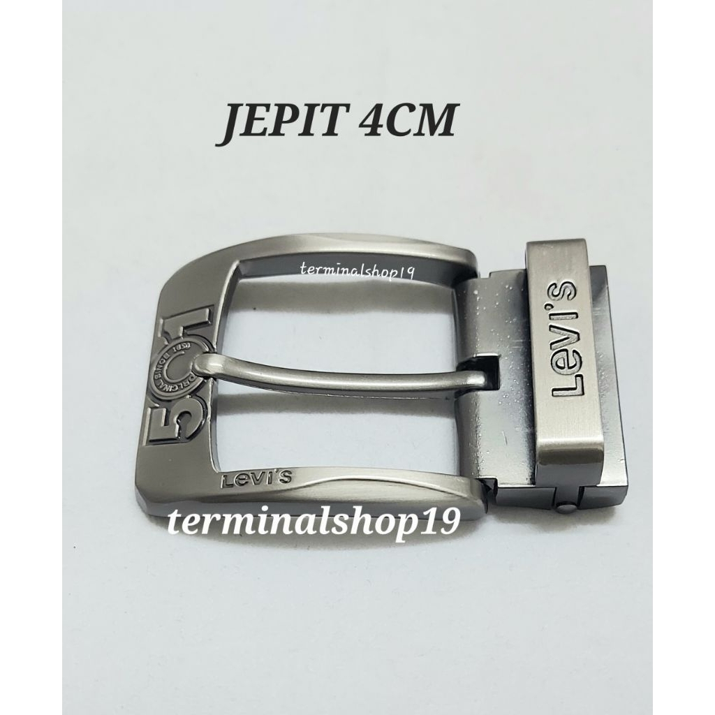 KEPALA IKAT PINGGANG KULIT / KEPALA GESPER KULIT JEPIT JARUM 4CM PREMIUM