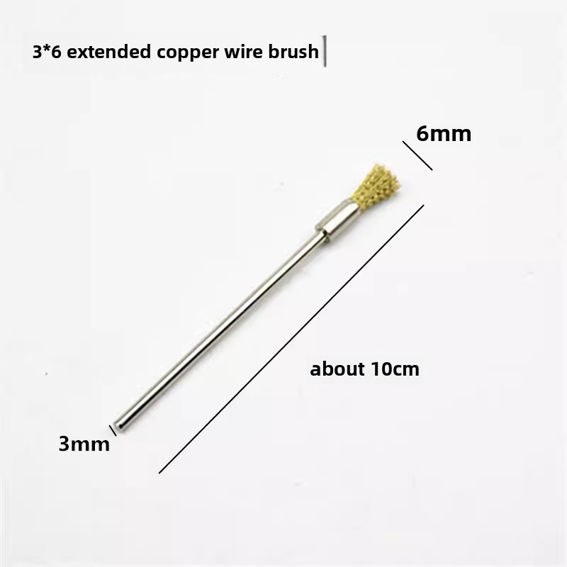 Mata Bor Sikat Sapu Kawat 3x6x100mm Bentuk Pena Mata Tuner Sikat Kawat Baja Rotary Steels Mini Grind