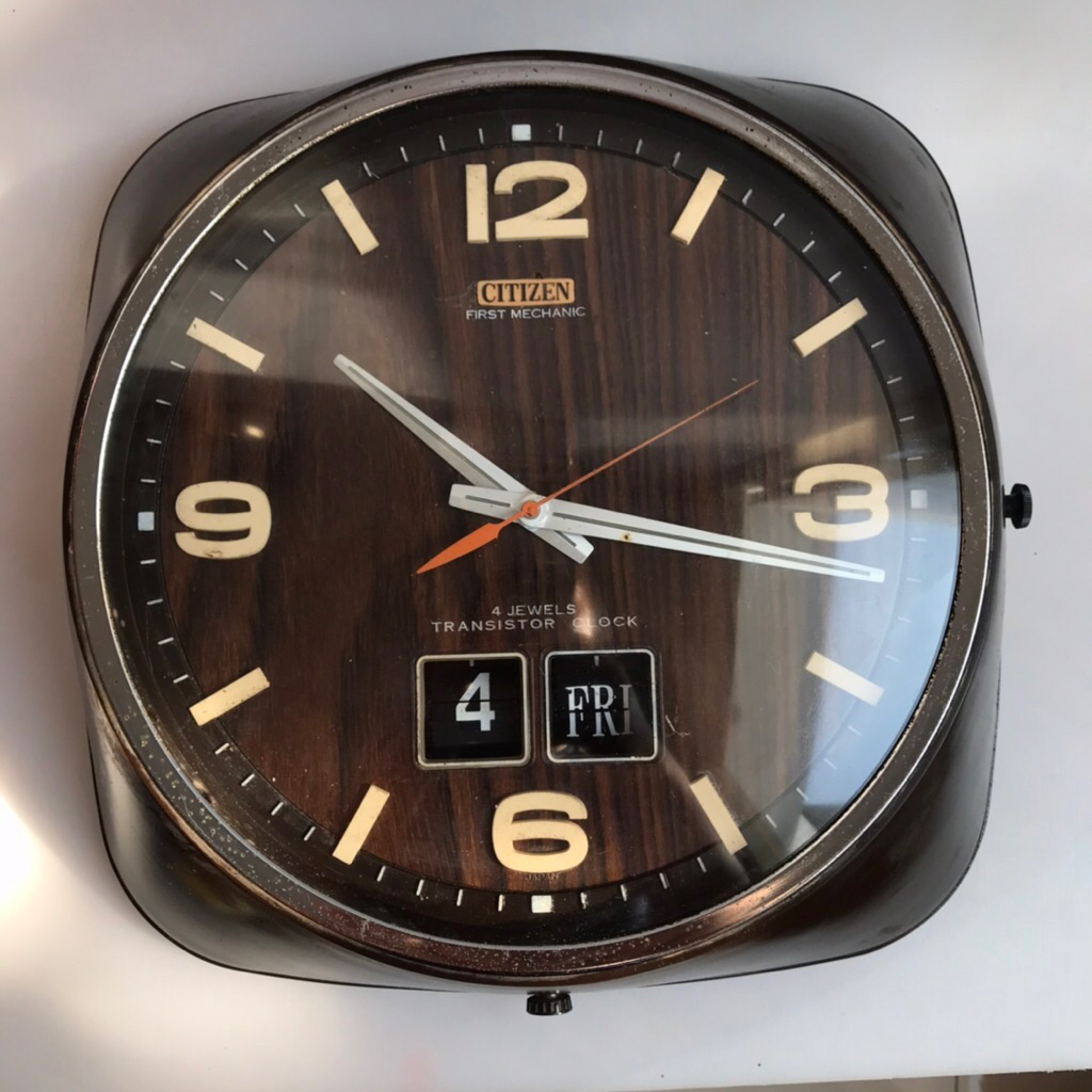 Citizen first mechanic 4 jewels transistor clock japan Spaceage midcentury atomic design Vintage  Ci