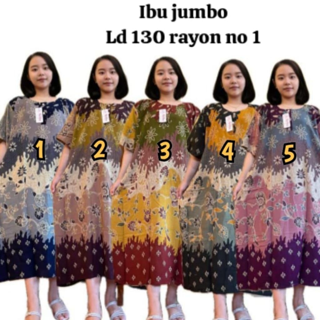 Daster Bigsize XxL Bahan Santung/Baju Tidur Wanita Jumbo/Daster Batik Jumbo Murah/Daster Ibu Jumbo