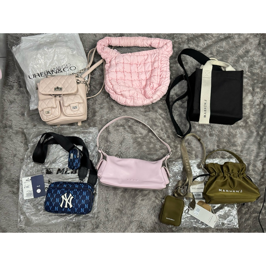 [PRELOVED] URBAN & CO MINI BACKPACK PINK, PUFFY SHOULDER BAG PINK, NOMIE NOMIE BAG OHSOME PINK, MARH