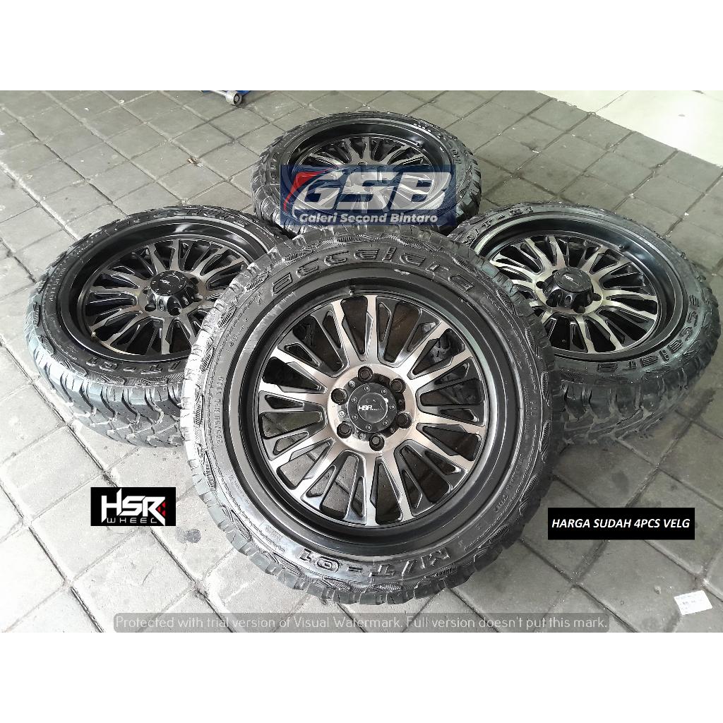 Ready stok velg semi offroad model MELAWI R20X9 6X139,7 ET18 G/P + BAN M/T 265 60 R20