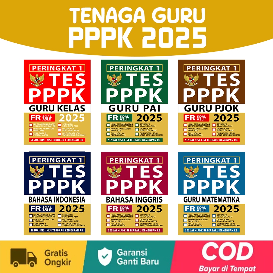 Buku PPPK Guru 2025 - PPPK Guru Kelas 2025 - PPPK Guru PAI 2025 - PPPK Guru Matematika 2025 - PPPK G