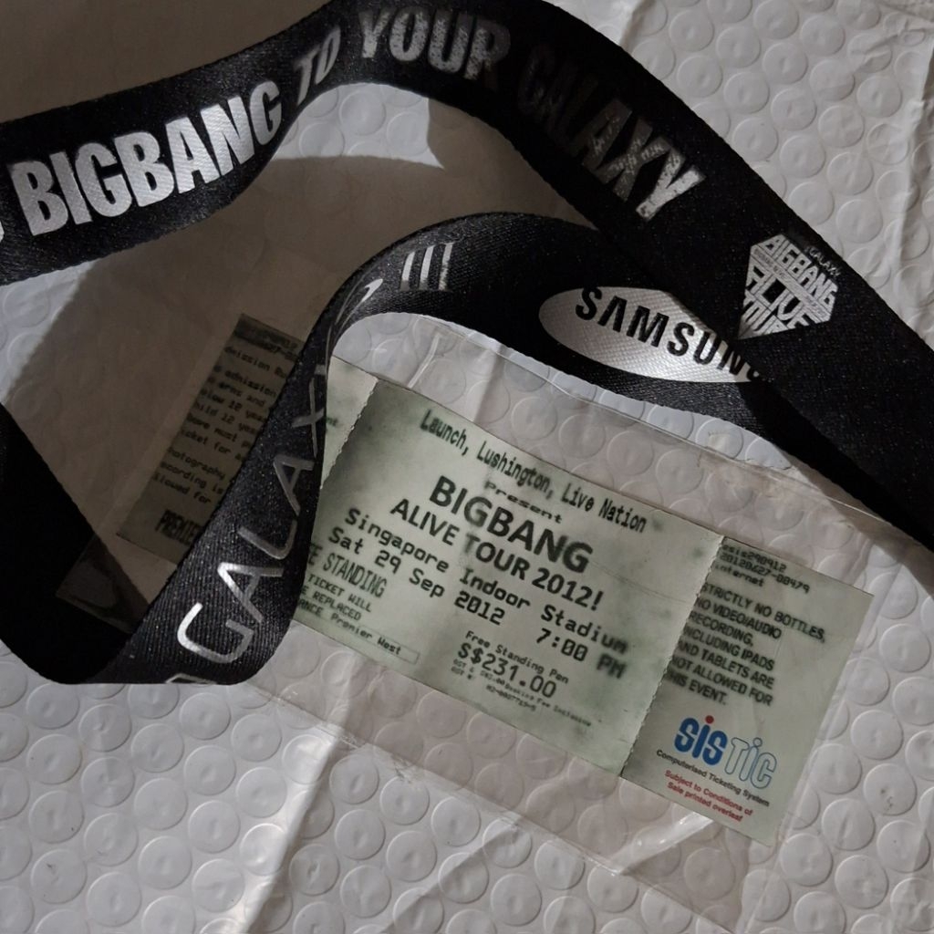 Bigbang alive tour 2012 in Singapore ticket concert