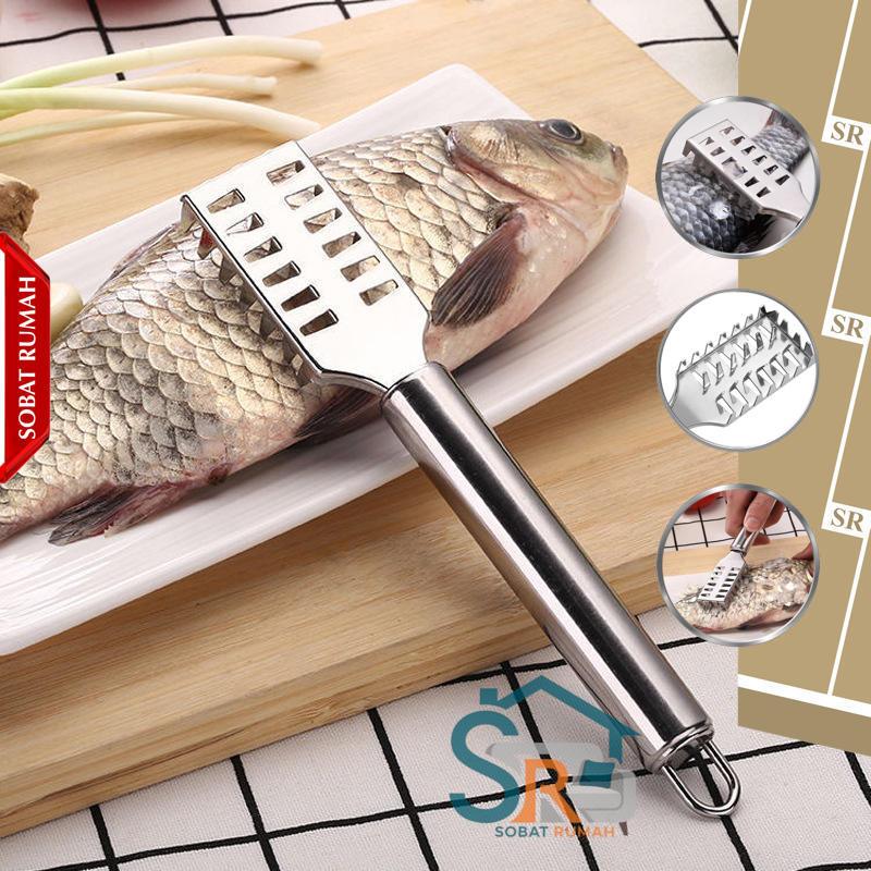 PEMBERSIH SISIK IKAN Stainless Anti Karat Alat Pengupas Penyisik SERUT Penghilang Fish Scale Remover