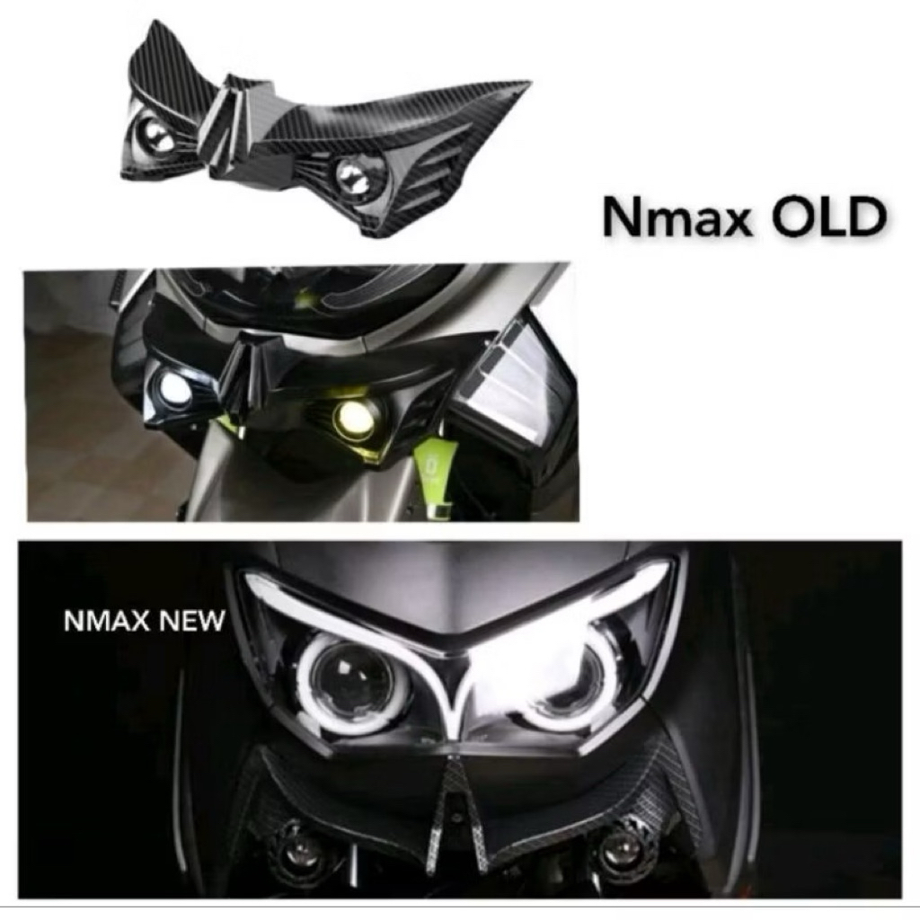 Winglet Carbon Plus Lampu Tembak Yamaha NMAX 155 Old New Winglet NMAX Lama NMAX New