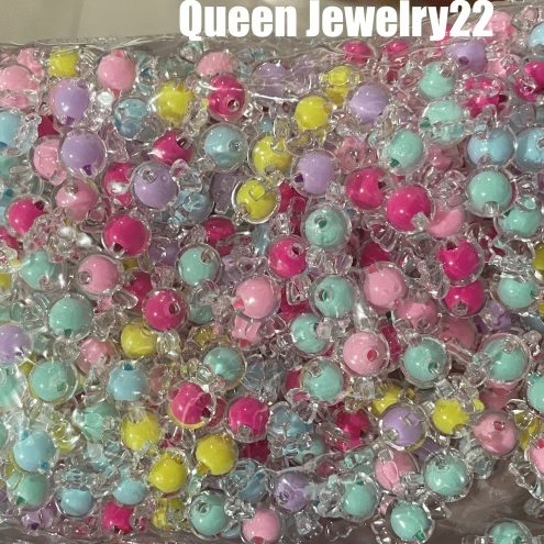 manik manik kristal isi bening permen besar bahan kerajinan