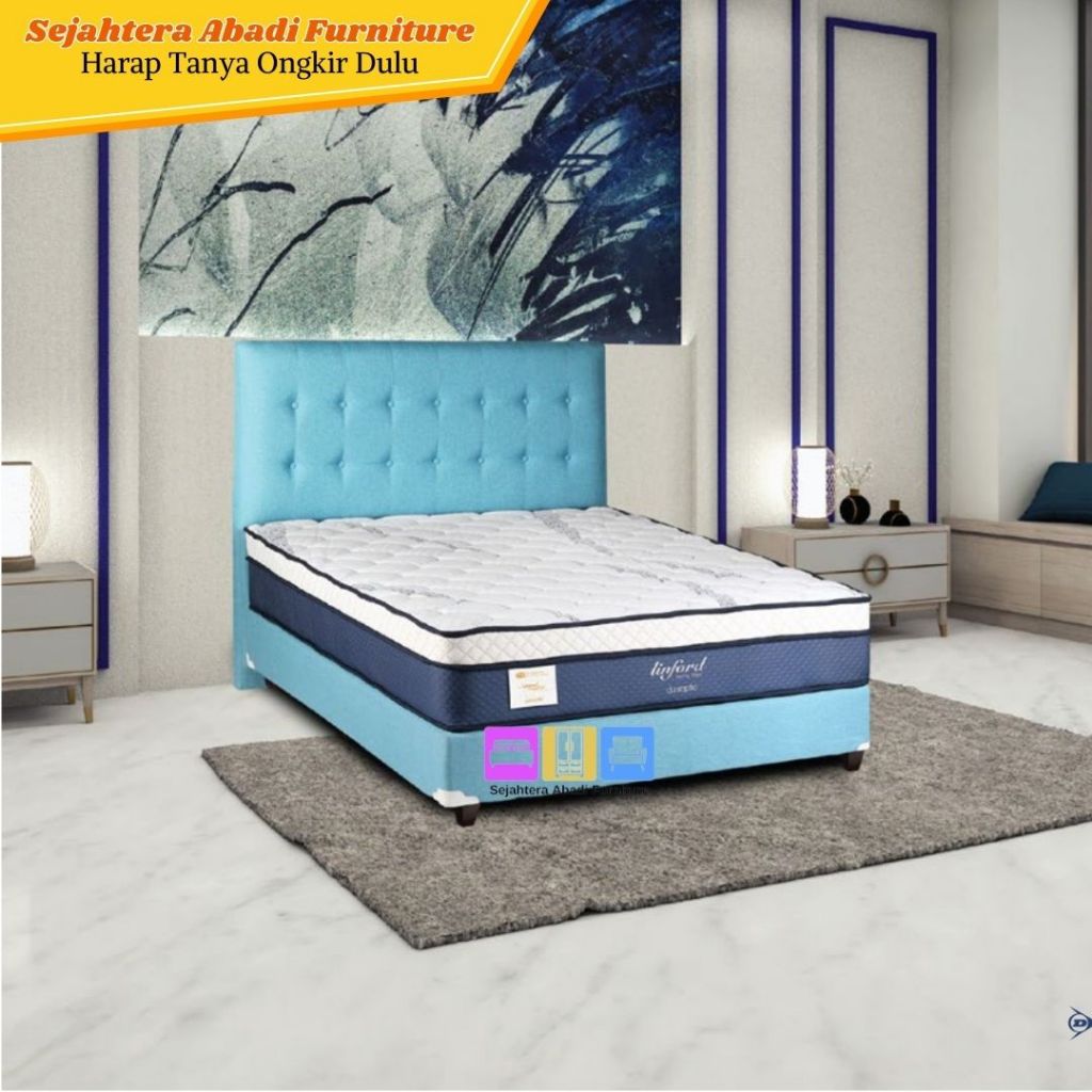 Dunlopillo Springbed Linford Plushtop Pocket Spring Latex Matras Only Set Springbed