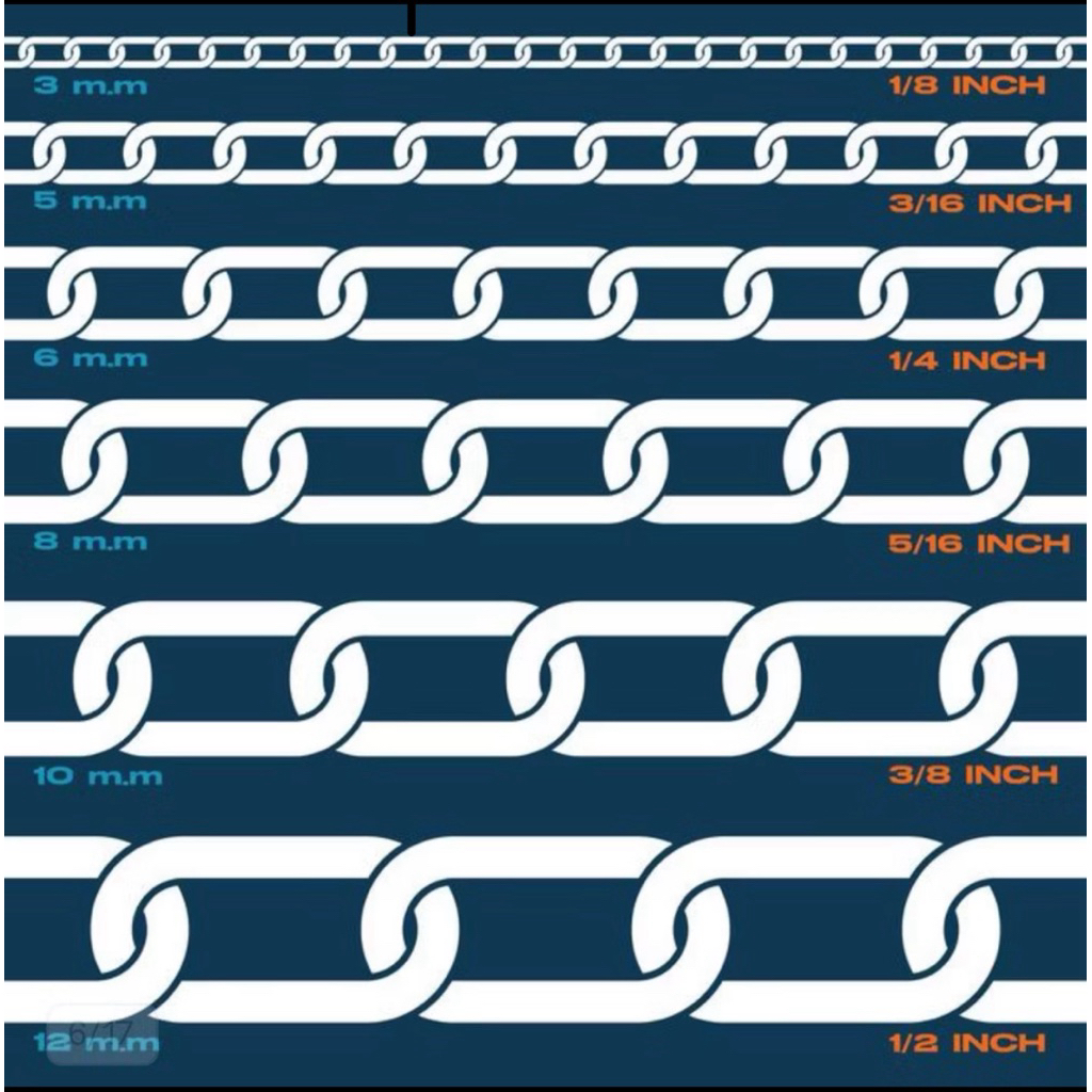 Rantai Besi 4mm / Rantai Pagar Portal Gembok Motor Kuat Bahan Galvanis