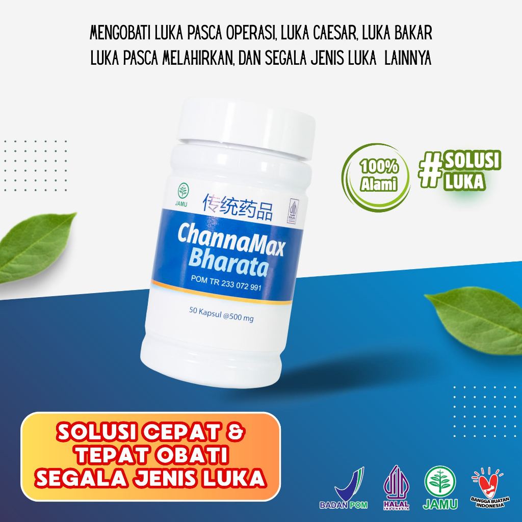 Channamax Bharata 100% Original - Obat Pasca Operasi - Kemasan 500g - Isi 50Kapsul - Produk Original
