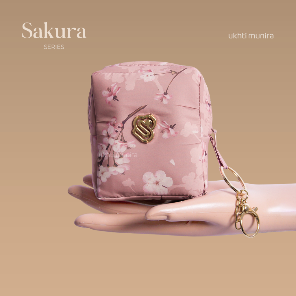 Sakura Mukena Travel Motif Resleting Dagu UKHTI MUNIRA