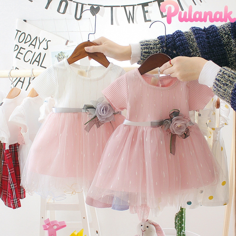 Pulanak-Gaun Anak Perempuan Bayi & Balita Gaya Eropa Rok Tulle Mengembang Musim Panas Gaun Putri Ana