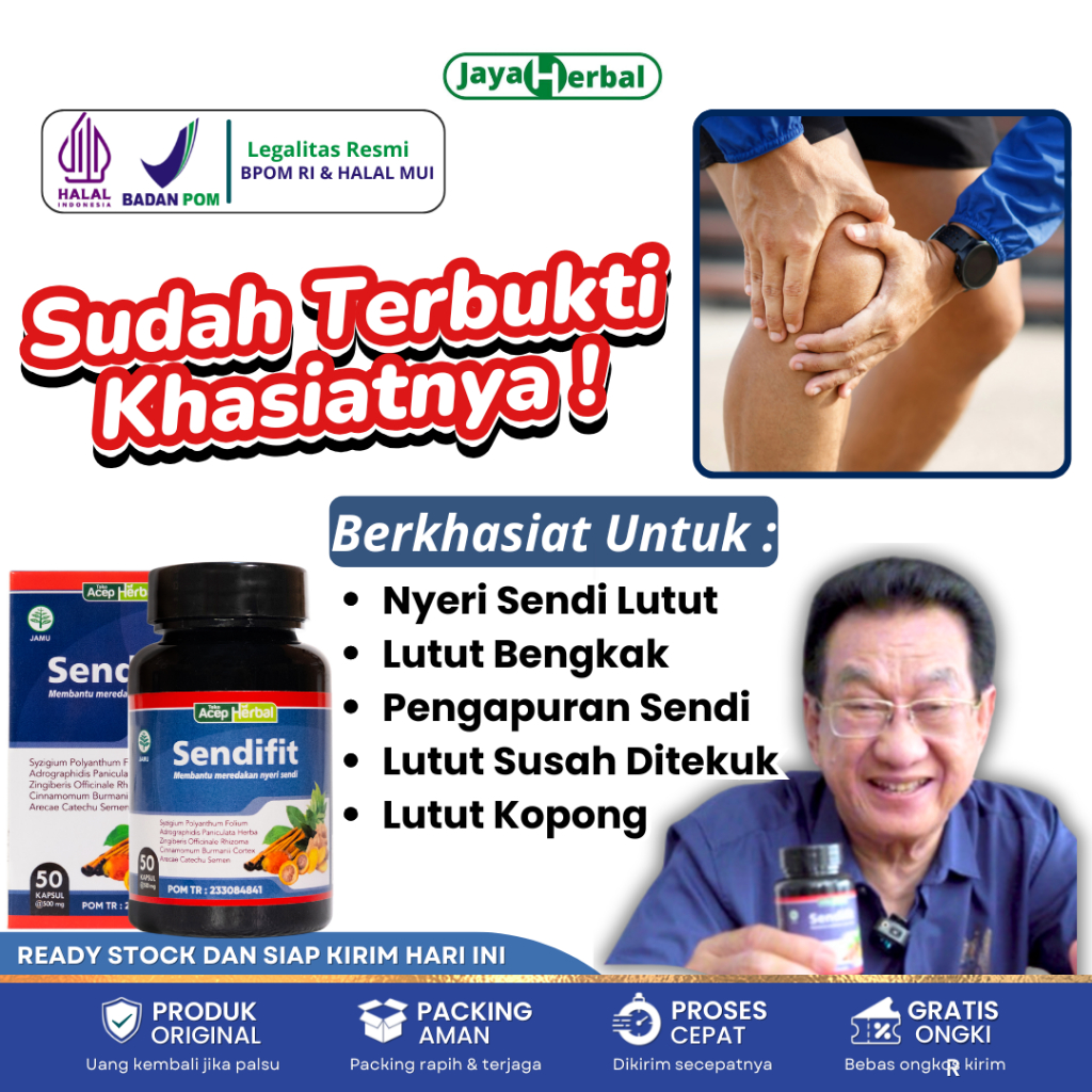 Obat Lutut Kopong, Lutut Berbunyi, Obat Sakit Lutut, Lutut Linu & Nyeri Saat di Tekuk, Pengapuran Tu