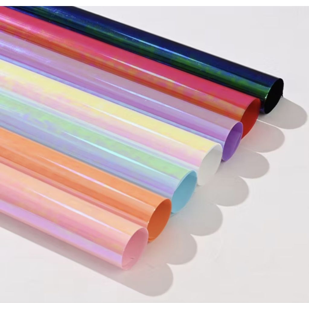 

1 Lembar Kertas Hologram Bicolor Cellophane Wrapping Paper Hologram Kertas Bunga Wrapping