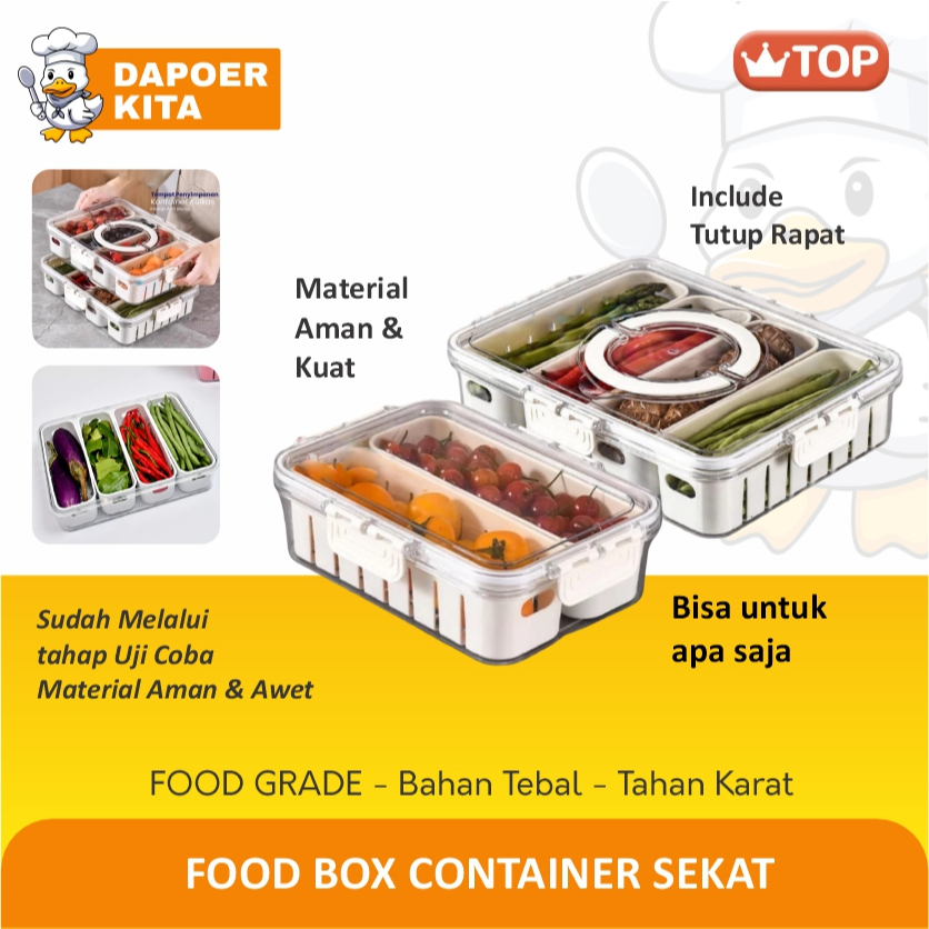Food Container Kulkas Kotak Penyimpanan Kulkas Akrilik Kontainer Kulkas Tempat Penyimpanan Serbaguna