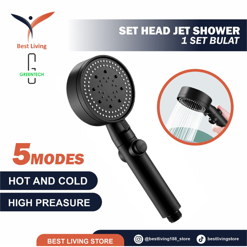 Set Shower Head Jet Shower - 1 Set Bulat