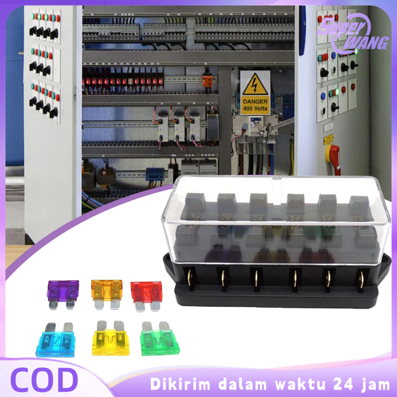 BH-6P Kotak Sekring Mobil Rumah Sekring Universal Beberapa Roda Gigi Box Sikring Box Sekring Mobil