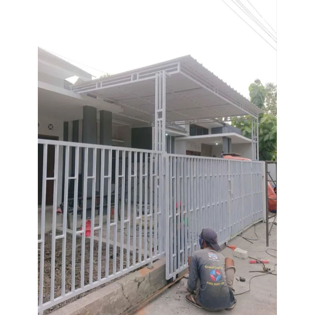 kanopi minimalis atap galvalum