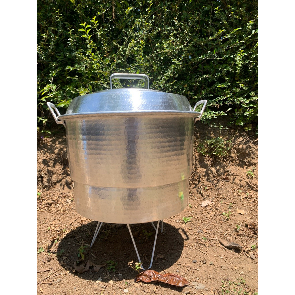 panci kukus dandang kukus nasi 8kg beras almunium tempa