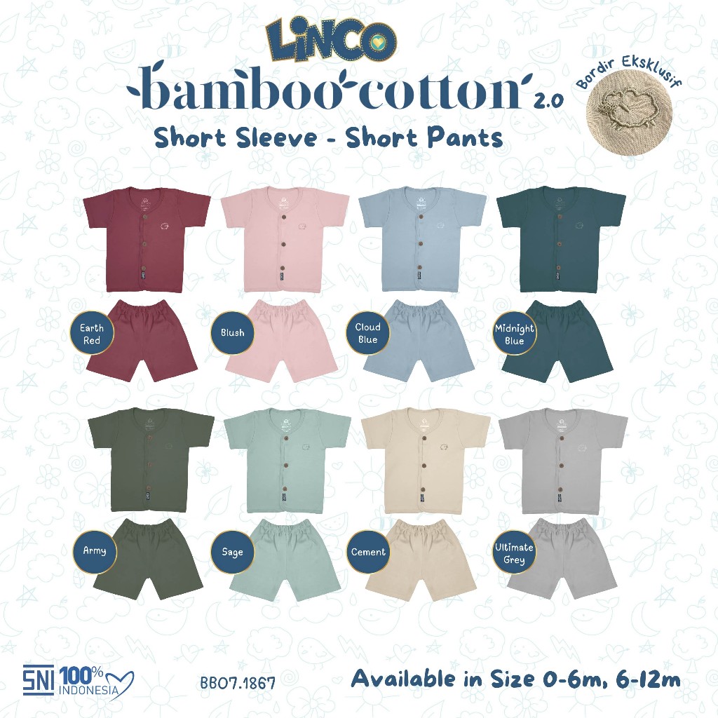 LINCO Bamboo Series Newborn Unisex 0-12M BB07 BB08 BB12 / Sarung Tangan Dan Kaki Newborn BB10 1867