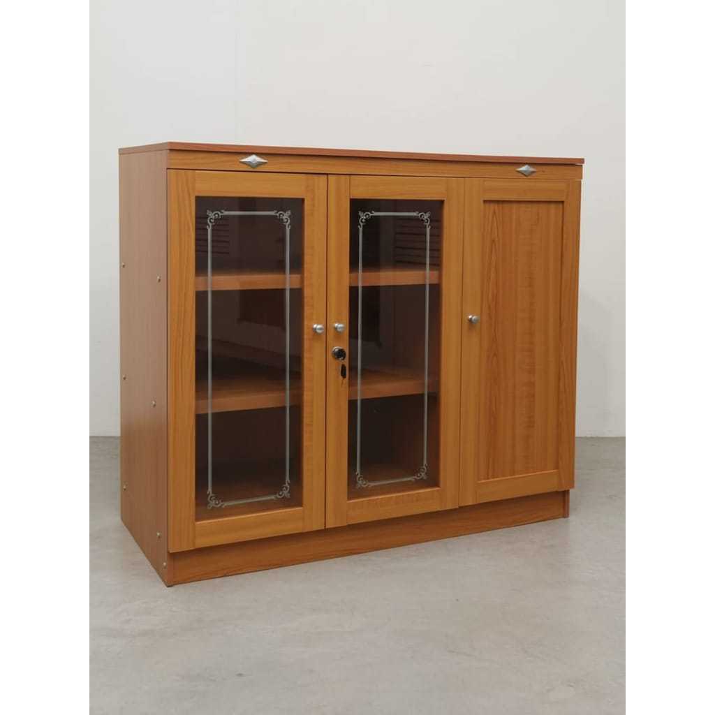 LEMARI KACA LEMARI TV MEJA TV LEMARI TAS LEMARI SERBAGUNA LSG 8080N