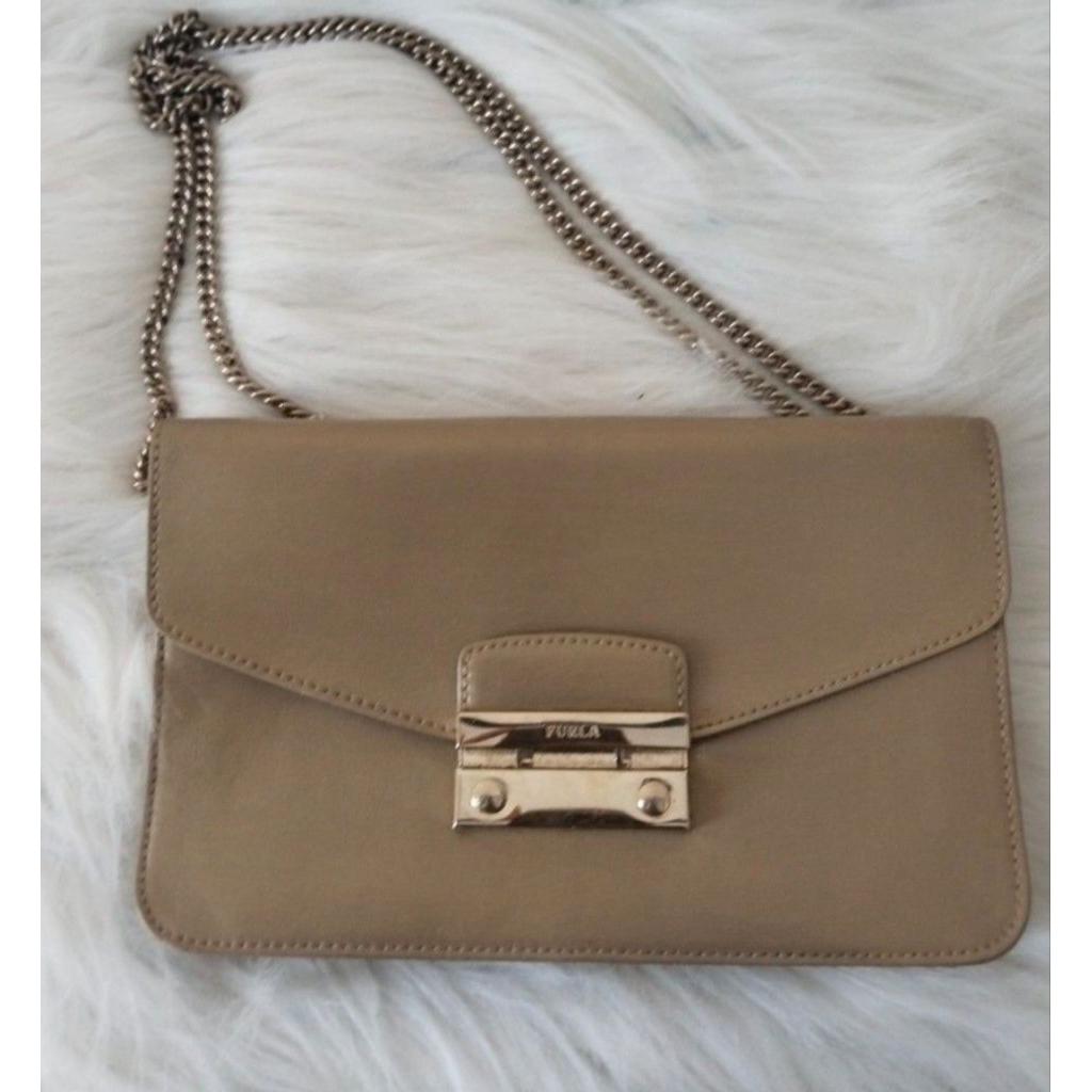 Preloved tas bahu wanita Furla bahan full kulit asli