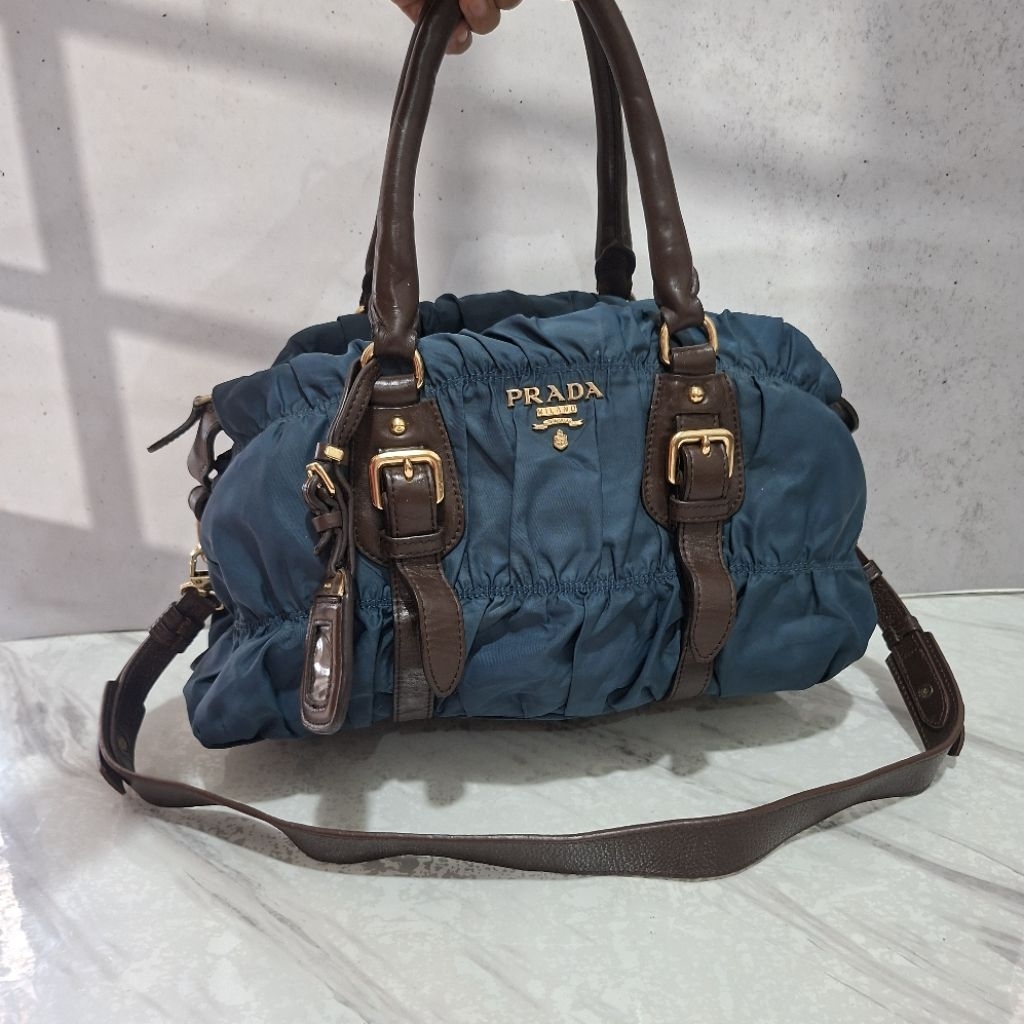 Tas Preloved Satchel Hand Bag Shoulder Pra Nylon Tosca