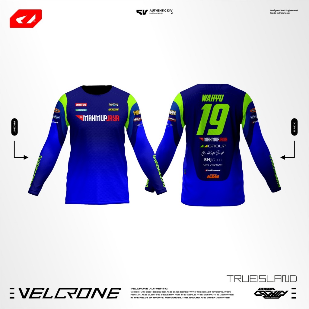 JERSEY SAT CUSTOM VELCRONE/JERSEY LENGAN PANJANG/JERSEY LENGAN PANJANG SAT VELCRONE