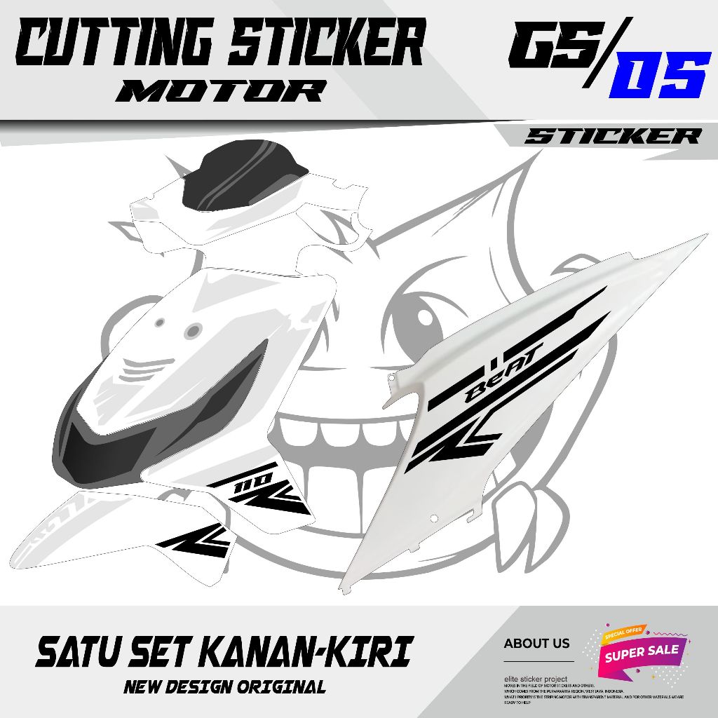 CUTTING STICKER HONDA BEAT KARBU OLD STICKER CUSTOM HONDA BEAT 2012 MURAH TAHAN LAMA GS05