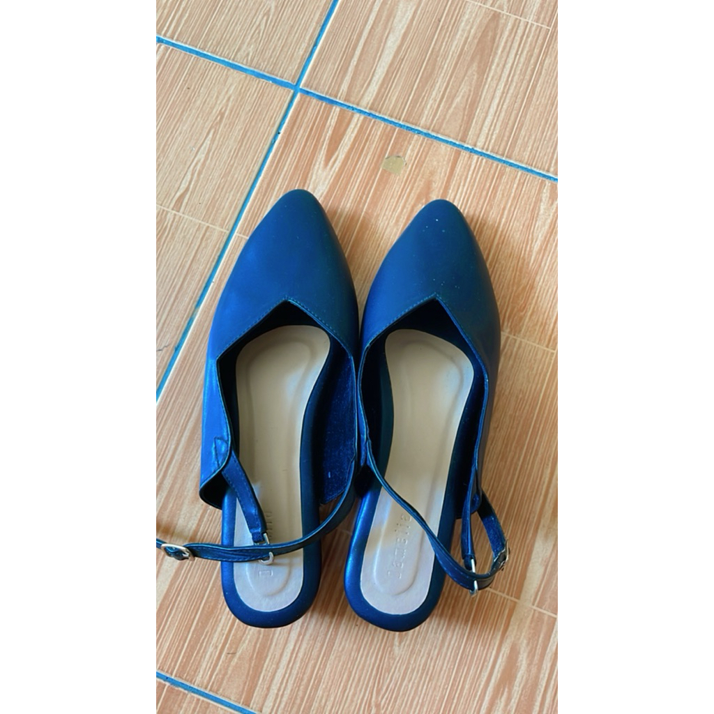 Damelia sepatu sandal mules hak 3cm, wanita sandal wanita heels wanita shoes