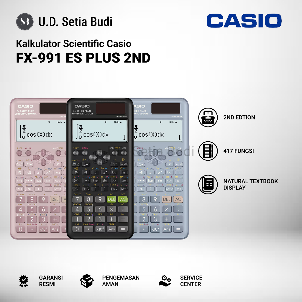 Kalkulator Scientific CASIO FX-991ES Plus Asli dan Bergaransi
