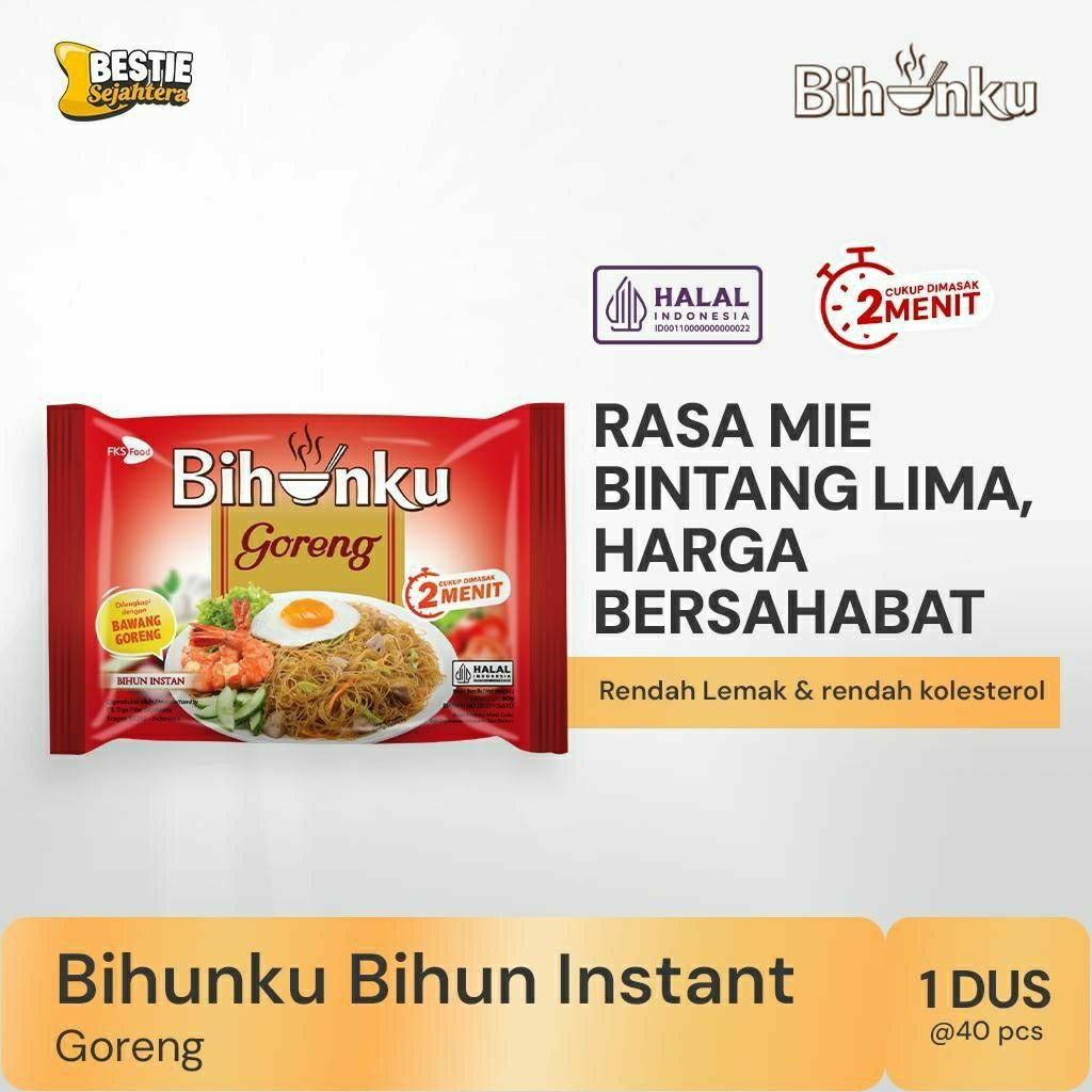 

Bihunku Instant - Goreng - 1 karton - 40 Pcs - 60gr