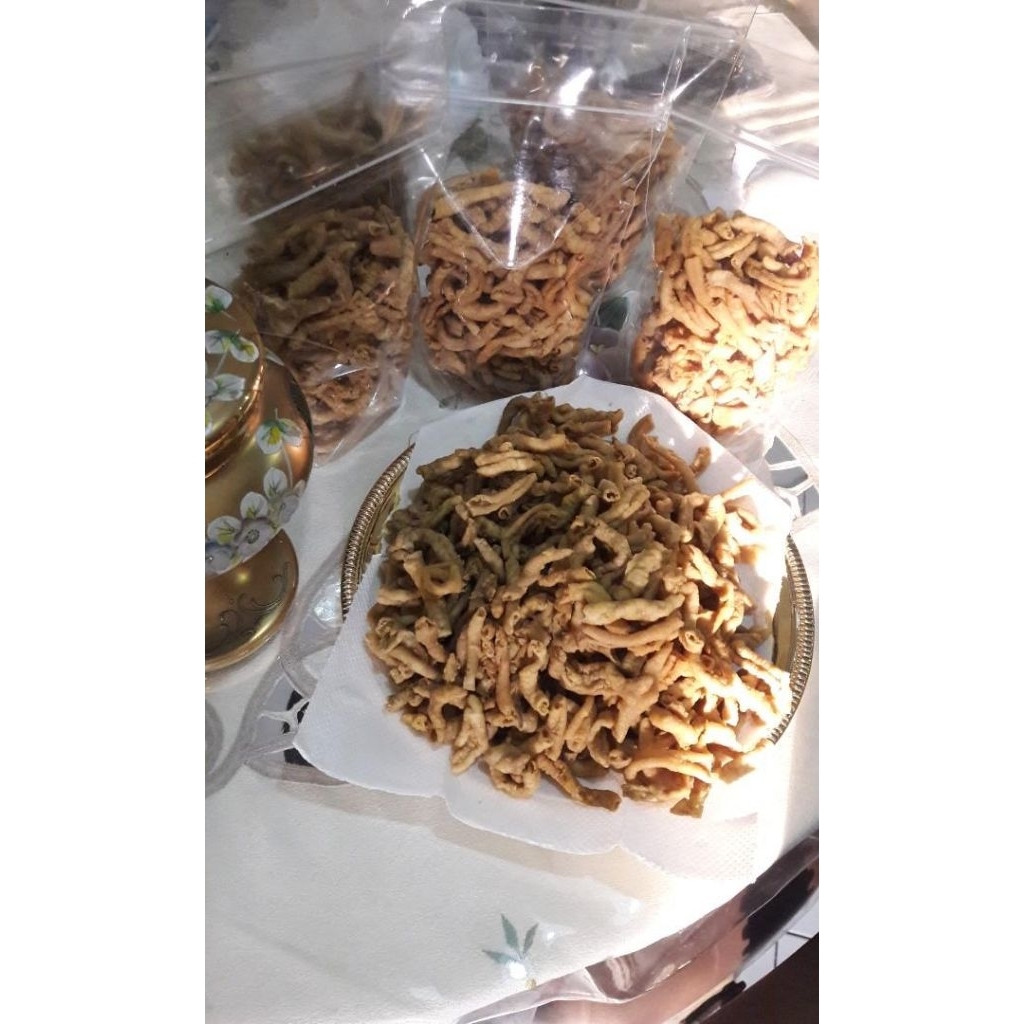 kripik usus ayam/kripik usus original 1kg/kripik usus crispy