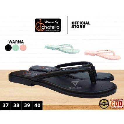 Donatello PD sandal jepit flat casual kasual ringan simpel wanita perempuan ORIGINAL