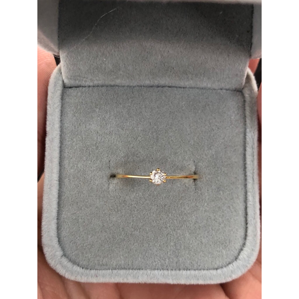 cincin emas 375 natural berlian eropa