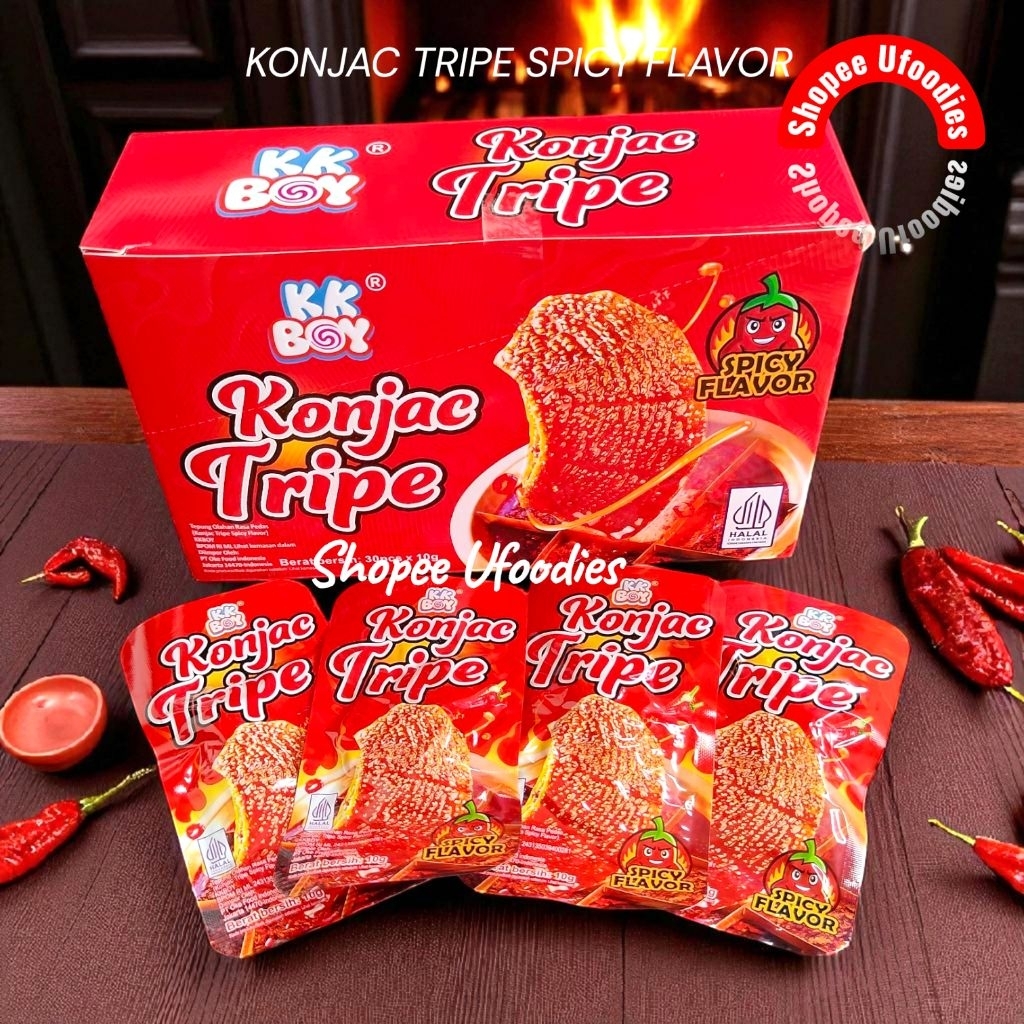 CEMILAN VIRAL KONJAC TRIPE snack Babat Spicy Flavour Pedas dan gurih ny uenak Pollll HALAL Dan BPOM 