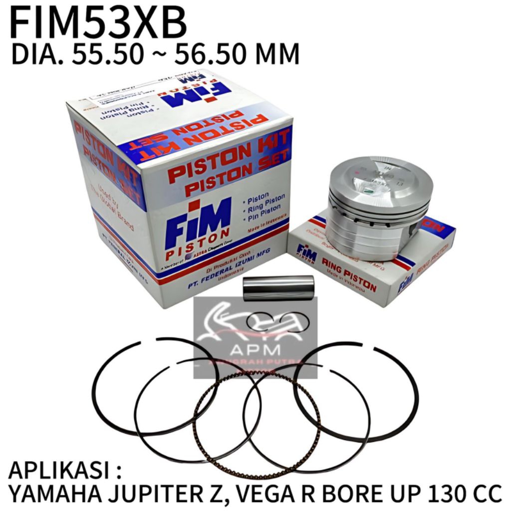 PISTON KIT FIM 53XB JUPITER Z, VEGA R BORE UP PIN 13 FIM53XB