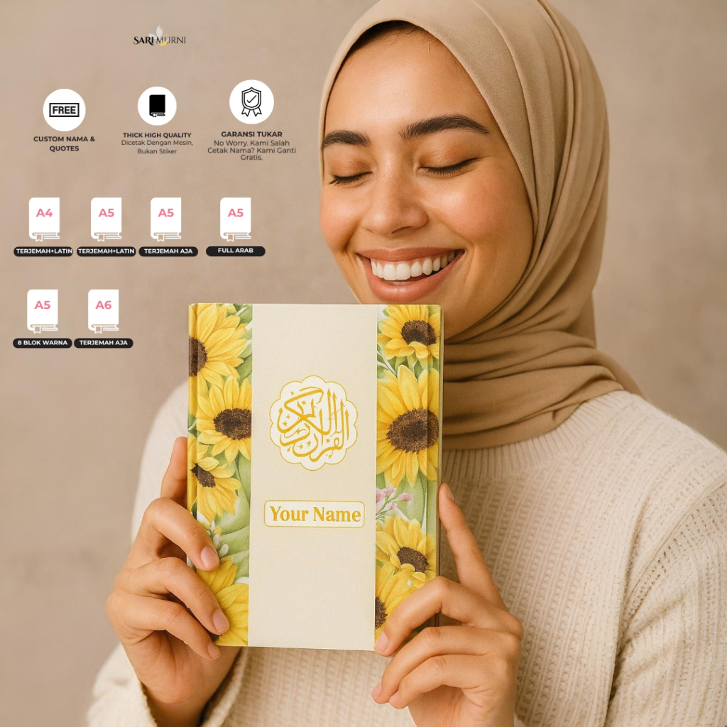 Sari Murni Jakarta - Alquran Custom Nama Terjemahan Perkata Latin A5 A6 Yellow Edition SM-038