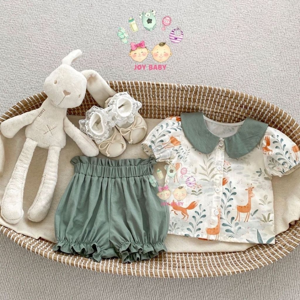 [KHUSUS BATAM] Bebe Collection Baju Setelan Baby Perempuan / Baju Setelan Motif Bunga Baby Cantik