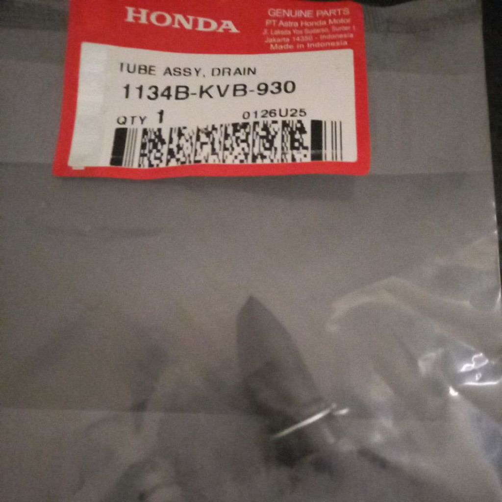 Tube Drain Assy Honda Vario 110 CW 1134BKVB930