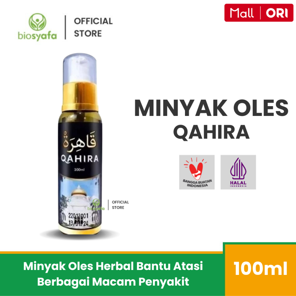 Minyak Oles Qahira-Minyak Oles Benjolan, Terverifikasi BPOM dan Halal MUI-Minyak Tubuh & Pijat