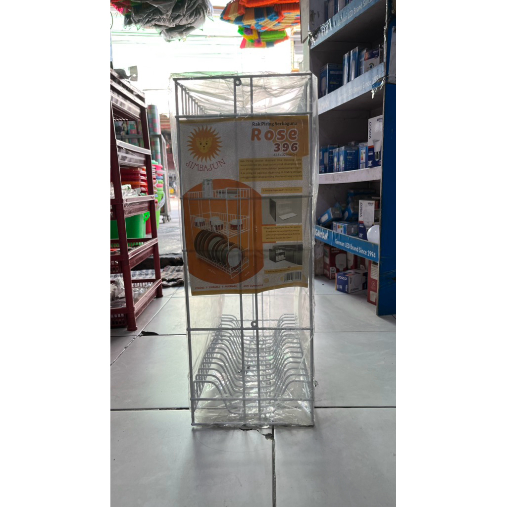 Rak Piring Besi 3 Susun Rose 396 / Rak piring Besi 3 susun kokoh / Rak piring Besi Tebal Cat coating