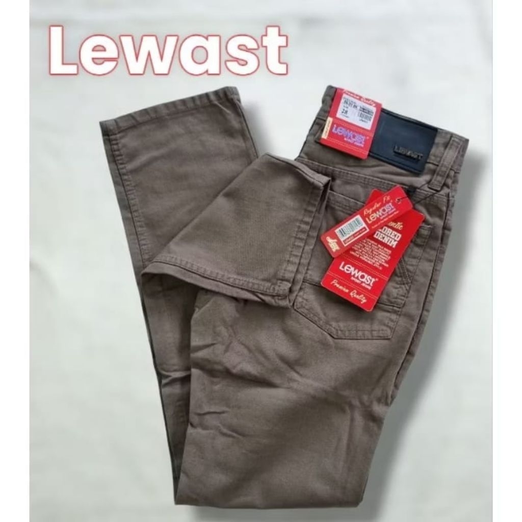 LEWAST Celana Panjang  Bahan Katun Pola Besic Reguler 100% Original