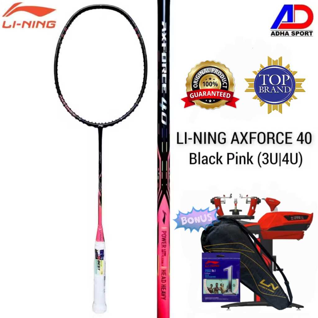 Raket Badminton LiNing Axforce 40 B Pink Raket Bulutangkis Original