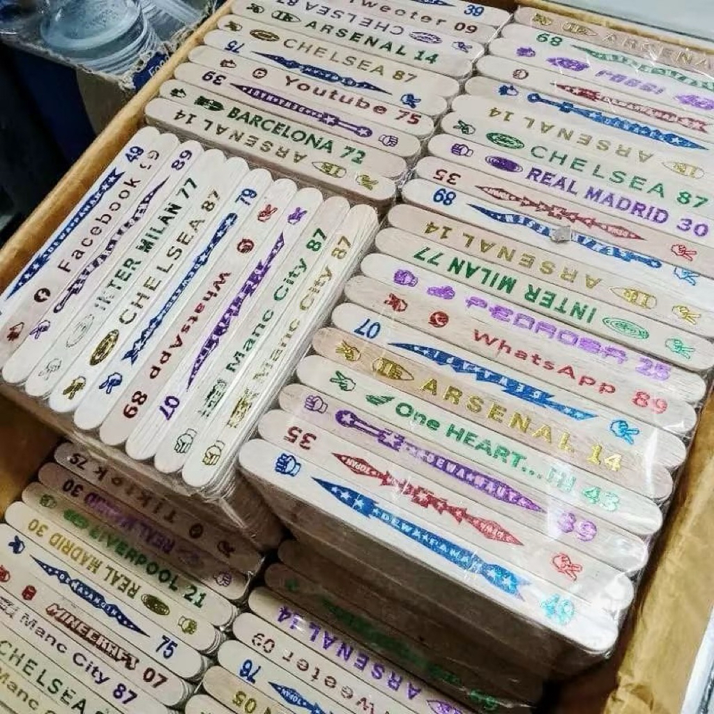 COD STIK KAYU SABLON MAINAN IMAJINASI ANAK / STIK ADU GEBRAJ