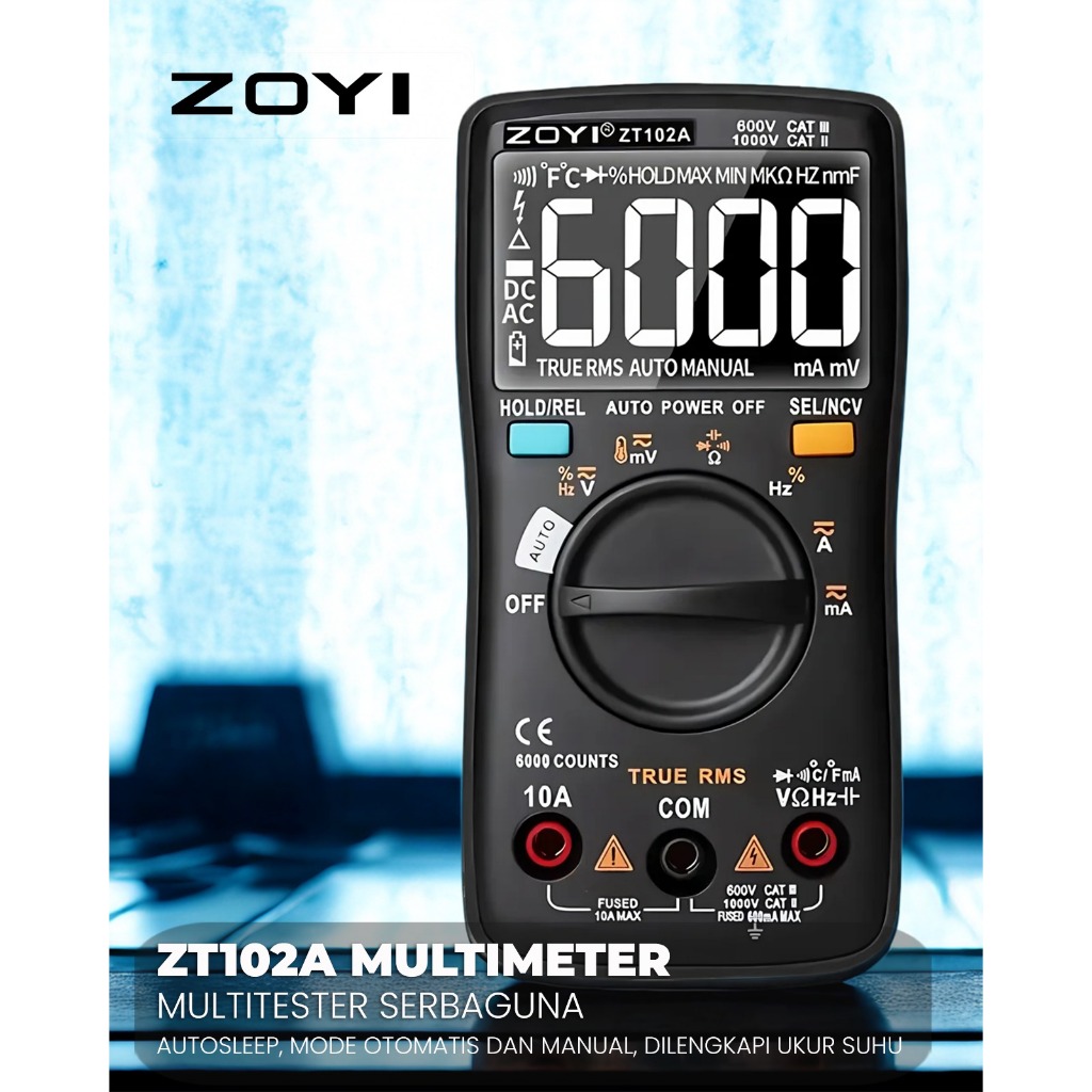 DIGITAL MULTITESTER ZOYI ZT102A ORIGINAL