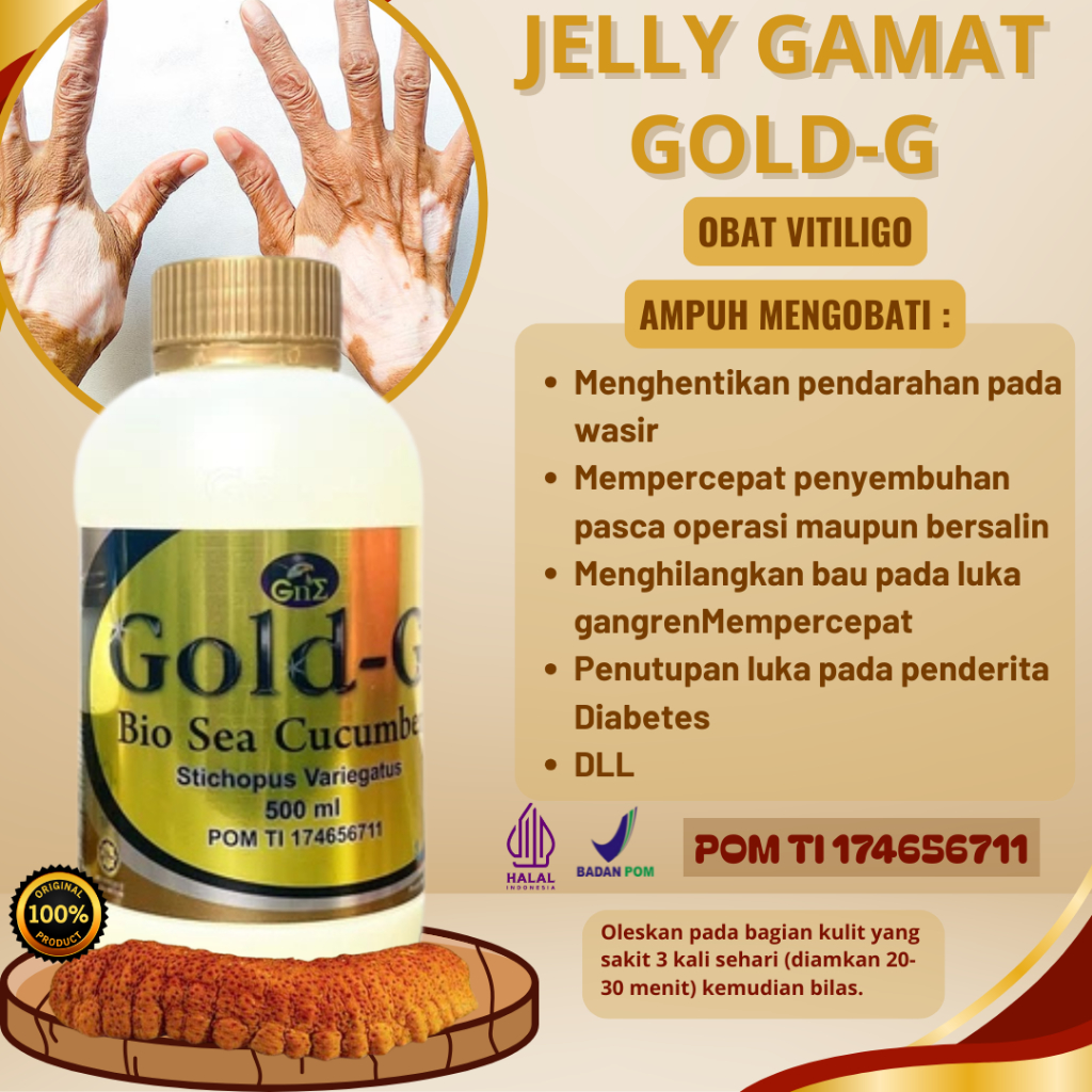 Jelly Gamat Original Teripang Laut – Obat Vitiligo Alami Penghilang Bintik Putih di Kulit