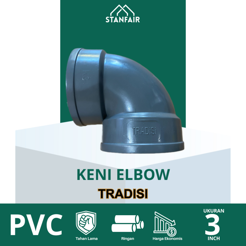 Tradisi Keni Elbow 3" / Knee Elbow 3" / Elbow Pvc 3 Inch Tradisi