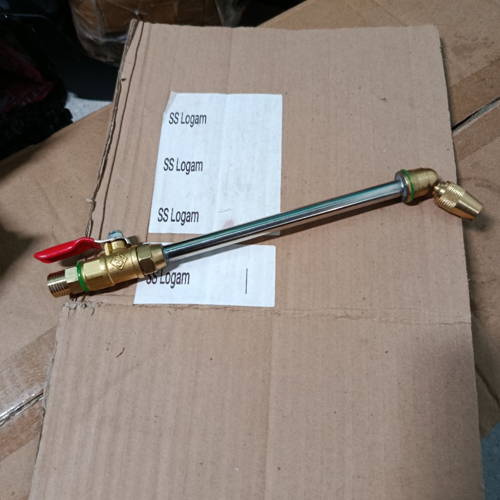 Nozzle bengkok panjang kuningan tebal kran jet cleaner